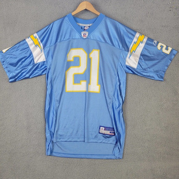 Reebok NFL San Diego Chargers Mens Large Ladainian Tomlinson Blue Jersey - Picture 1 of 12